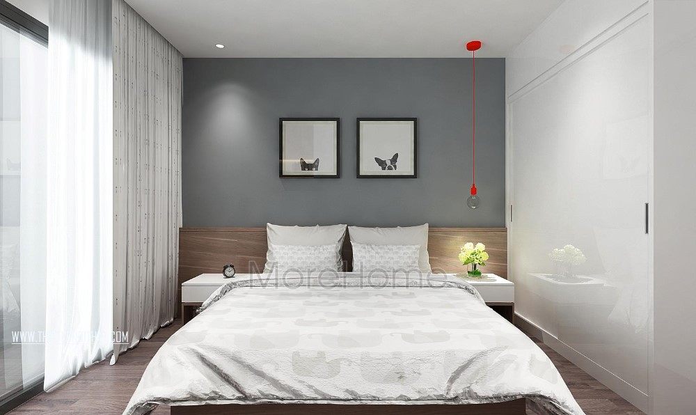 Thiết kế nội thất phòng ngủ căn hộ chung cư Penthouse Imperia Garden